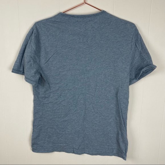 Penguin Light Blue V-Neck Short Sleeve Pocket T-Shirt - Picture 8 of 9